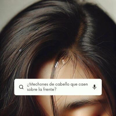 Mechones de cabello que caen sobre la frente Mechones de cabello que caen sobre la frente